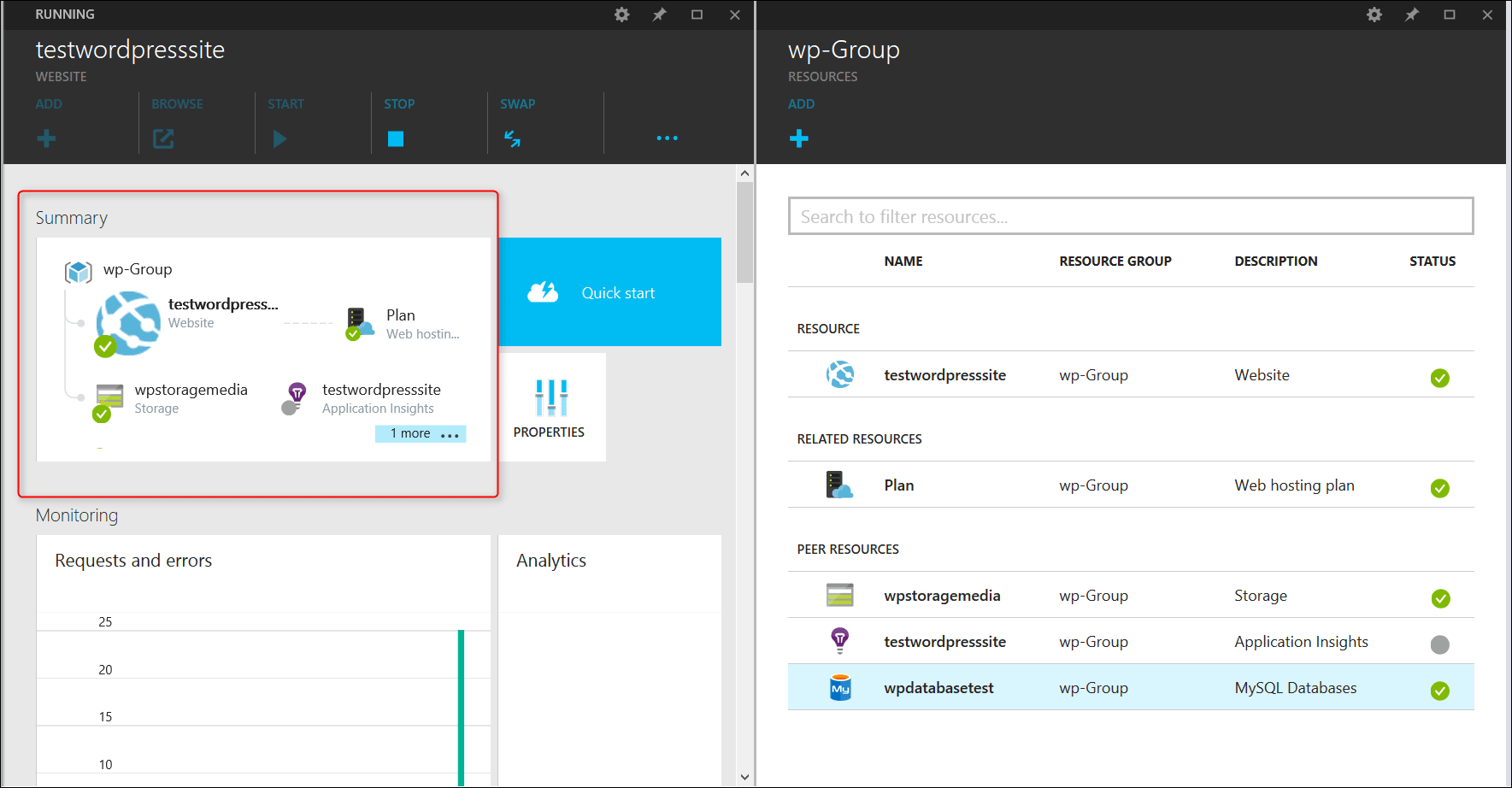Opening WordPress Installer - Microsoft Azure WordPress